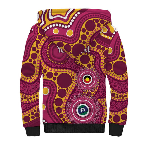 Broncos NAIDOC Week 2026 Personalised Sherpa Hoodie 50 Years of Deadly Aboriginal Art