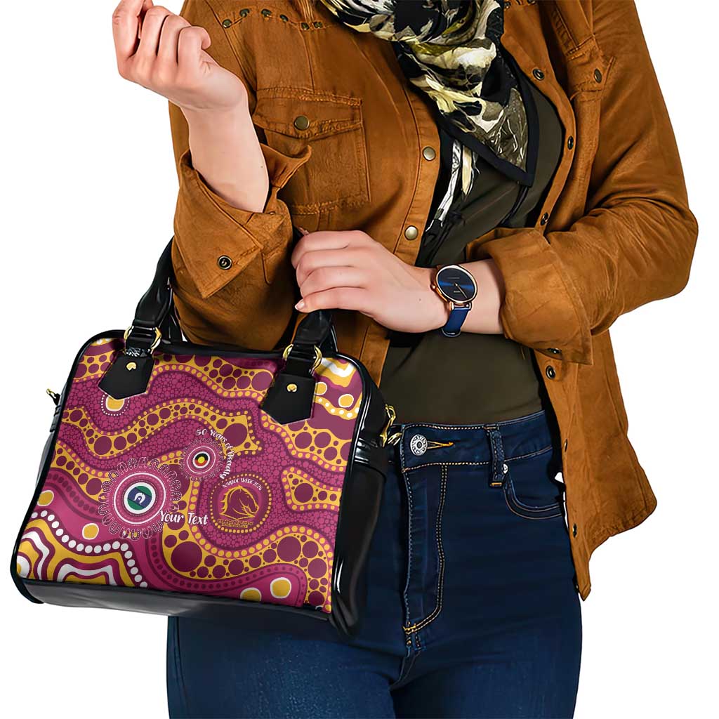 Broncos NAIDOC Week 2026 Personalised Shoulder Handbag 50 Years of Deadly Aboriginal Art