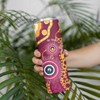 Broncos NAIDOC Week 2026 Personalised Skinny Tumbler 50 Years of Deadly Aboriginal Art