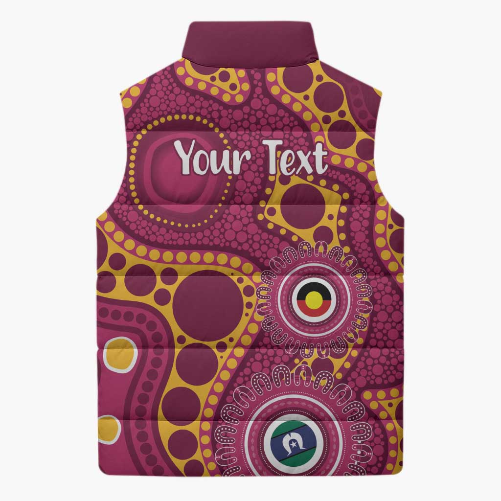 Broncos NAIDOC Week 2026 Personalised Sleeveless Puffer Jacket 50 Years of Deadly Aboriginal Art