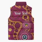 Broncos NAIDOC Week 2026 Personalised Sleeveless Puffer Jacket 50 Years of Deadly Aboriginal Art