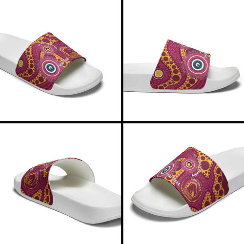 Broncos NAIDOC Week 2026 Personalised Slide Sandals 50 Years of Deadly Aboriginal Art