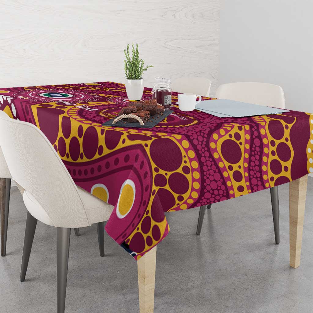 Broncos NAIDOC Week 2026 Personalised Tablecloth 50 Years of Deadly Aboriginal Art
