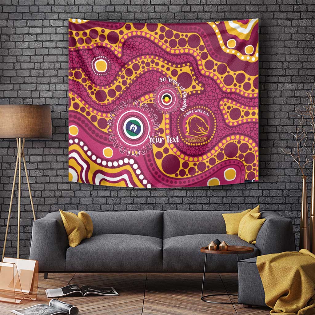 Broncos NAIDOC Week 2026 Personalised Tapestry 50 Years of Deadly Aboriginal Art