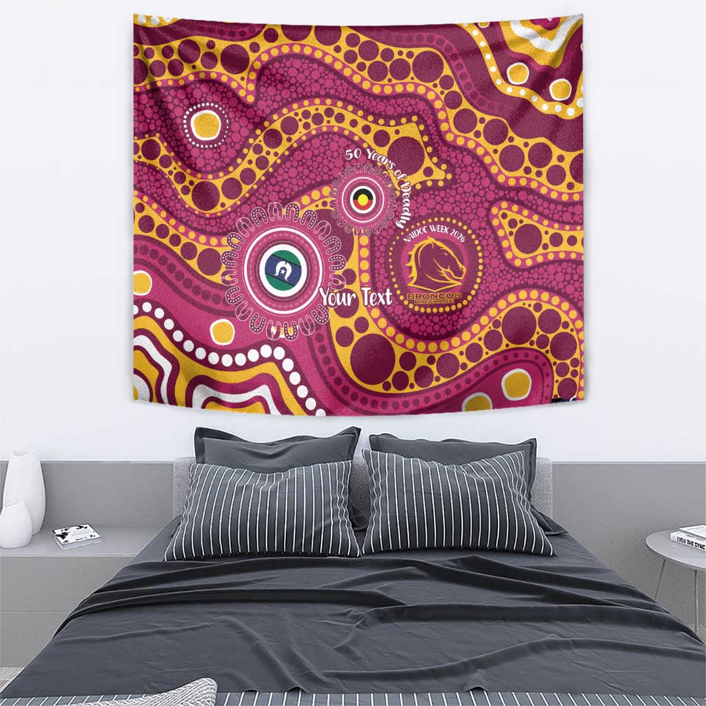 Broncos NAIDOC Week 2026 Personalised Tapestry 50 Years of Deadly Aboriginal Art