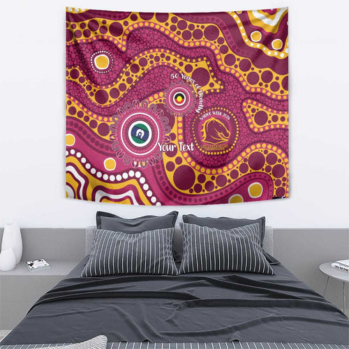 Broncos NAIDOC Week 2026 Personalised Tapestry 50 Years of Deadly Aboriginal Art