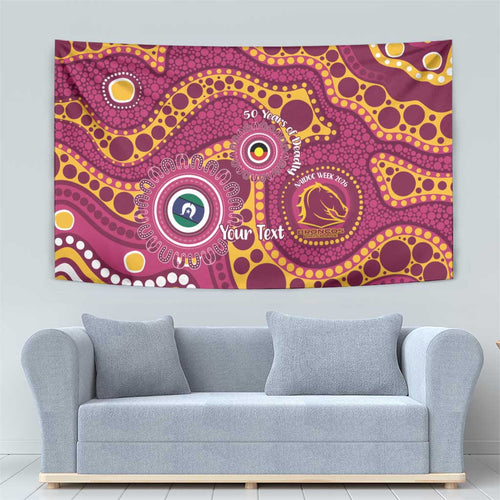Broncos NAIDOC Week 2026 Personalised Tapestry 50 Years of Deadly Aboriginal Art
