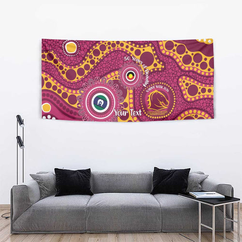 Broncos NAIDOC Week 2026 Personalised Tapestry 50 Years of Deadly Aboriginal Art
