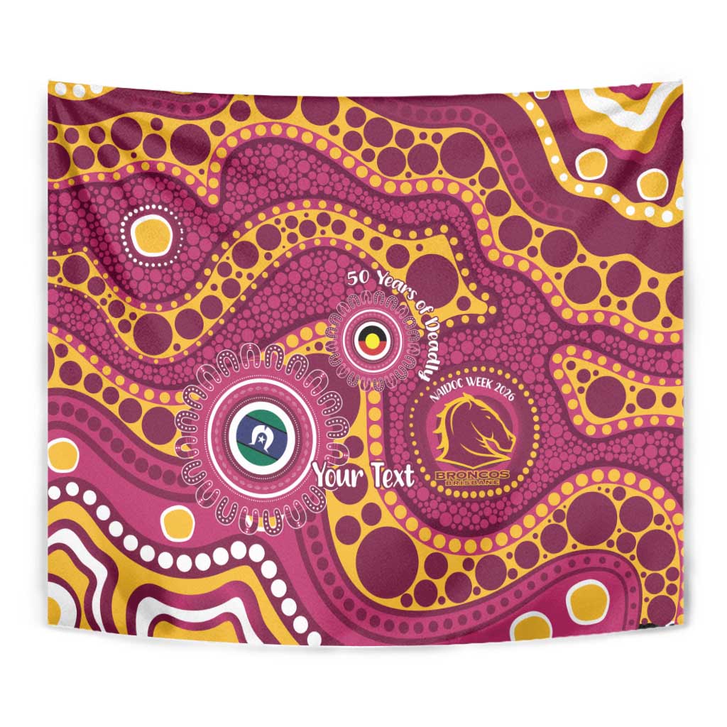 Broncos NAIDOC Week 2026 Personalised Tapestry 50 Years of Deadly Aboriginal Art