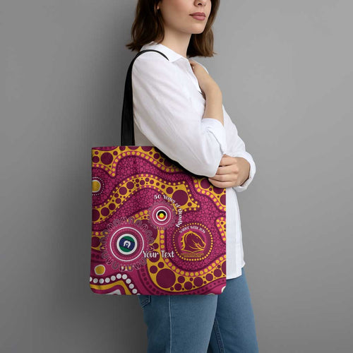 Broncos NAIDOC Week 2026 Personalised Tote Bag 50 Years of Deadly Aboriginal Art