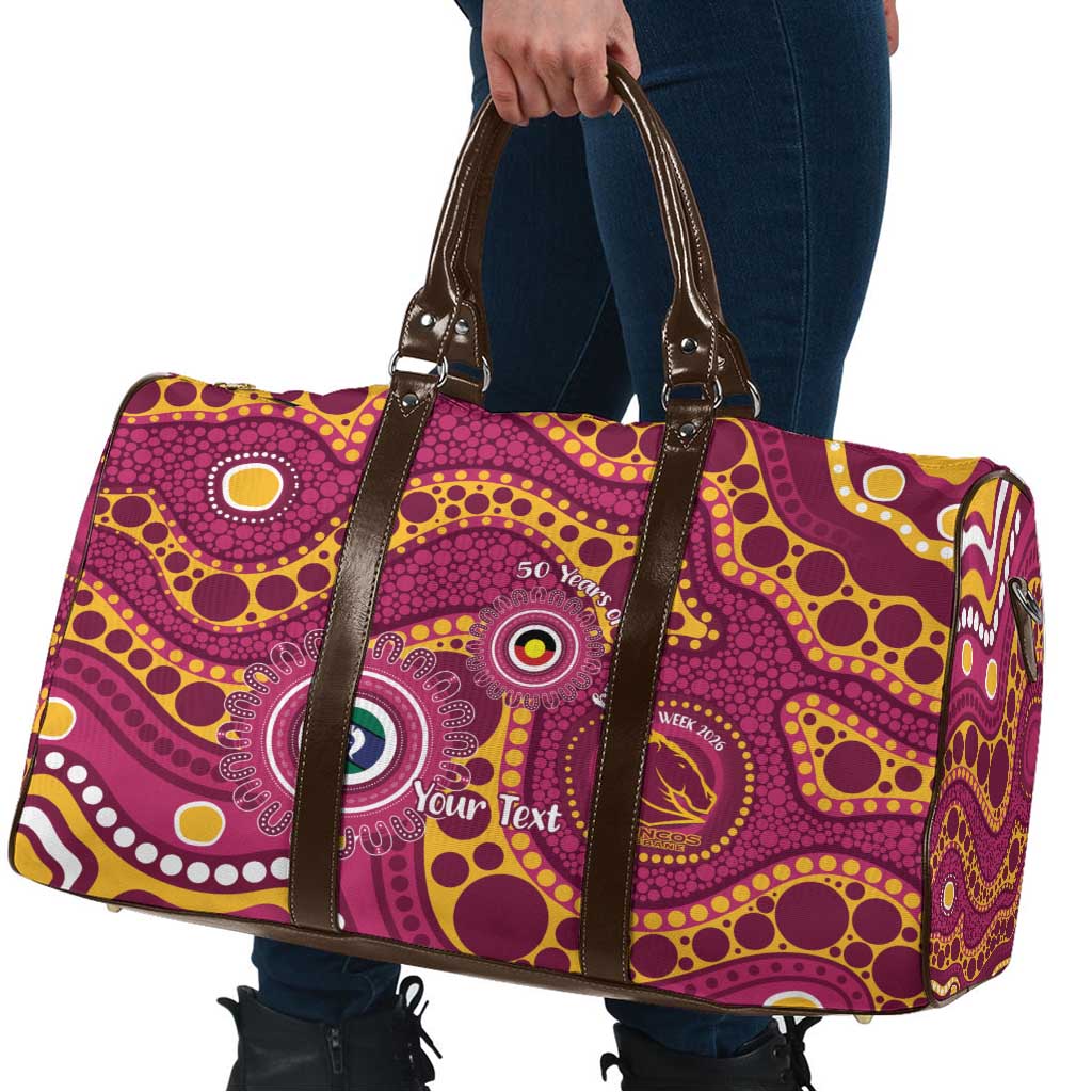 Broncos NAIDOC Week 2026 Personalised Travel Bag 50 Years of Deadly Aboriginal Art