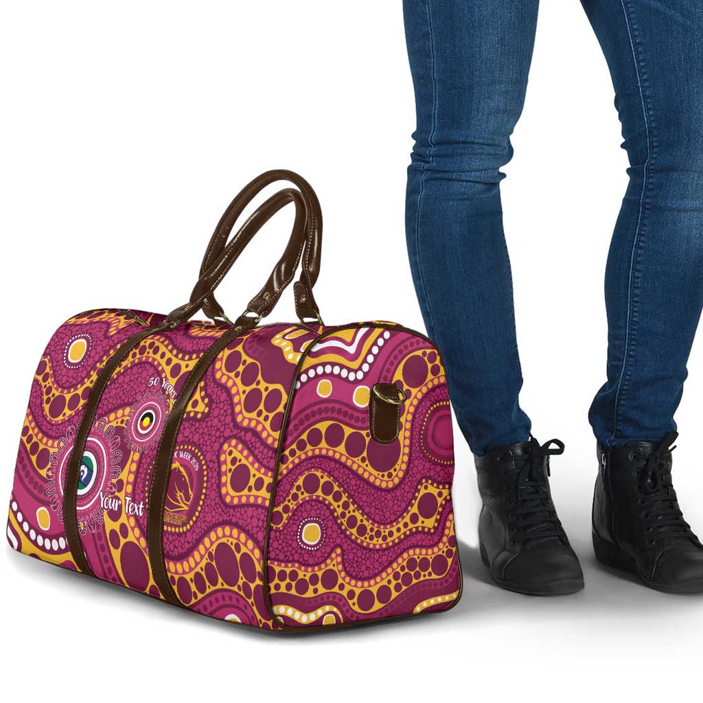 Broncos NAIDOC Week 2026 Personalised Travel Bag 50 Years of Deadly Aboriginal Art