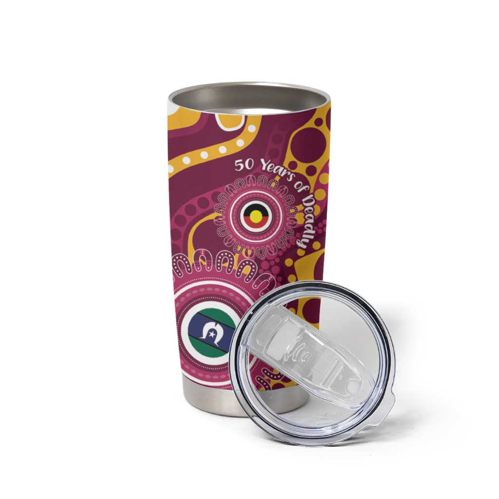 Broncos NAIDOC Week 2026 Personalised Tumbler Cup 50 Years of Deadly Aboriginal Art