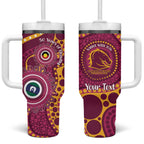 Broncos NAIDOC Week 2026 Personalised Tumbler With Handle 50 Years of Deadly Aboriginal Art