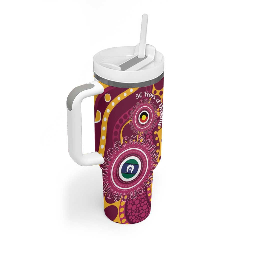 Broncos NAIDOC Week 2026 Personalised Tumbler With Handle 50 Years of Deadly Aboriginal Art