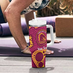 Broncos NAIDOC Week 2026 Personalised Tumbler With Handle 50 Years of Deadly Aboriginal Art