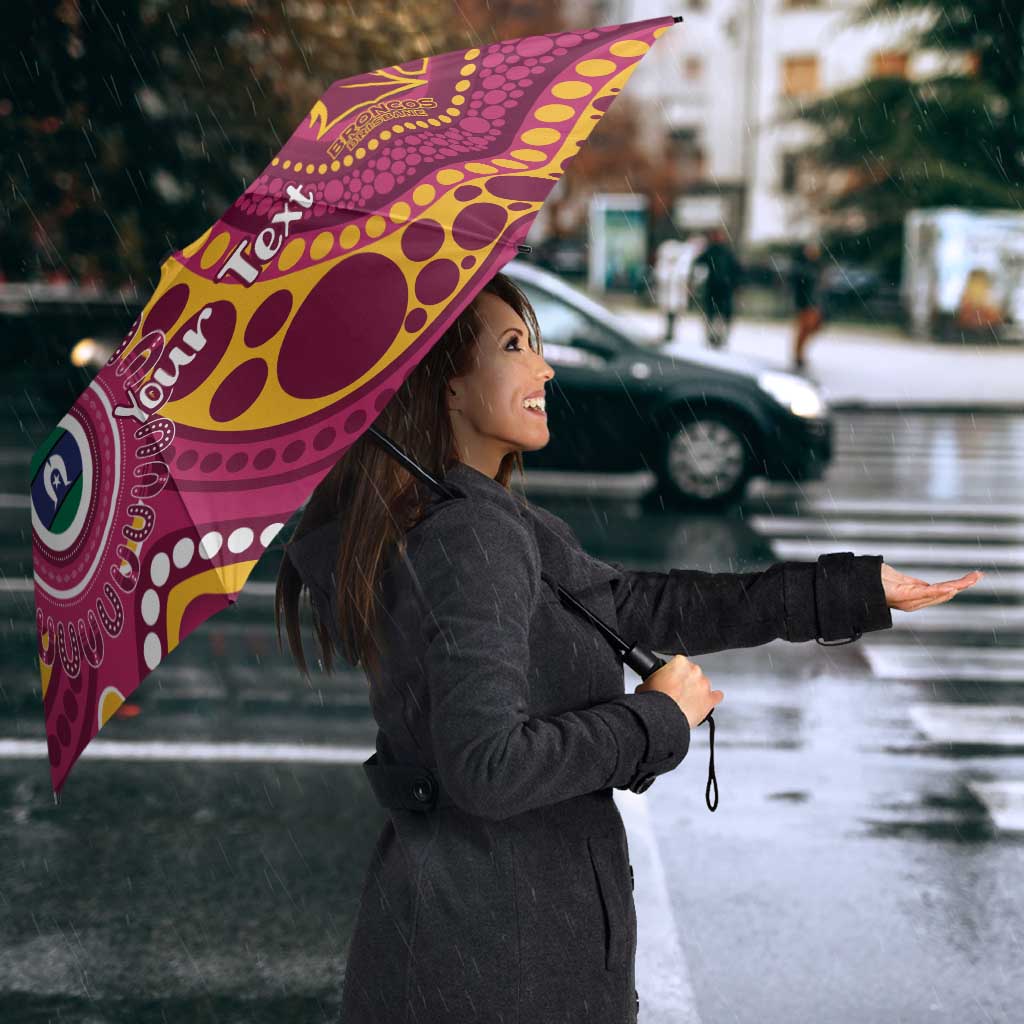 Broncos NAIDOC Week 2026 Personalised Umbrella 50 Years of Deadly Aboriginal Art