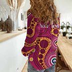 Broncos NAIDOC Week 2026 Personalised Women Casual Shirt 50 Years of Deadly Aboriginal Art