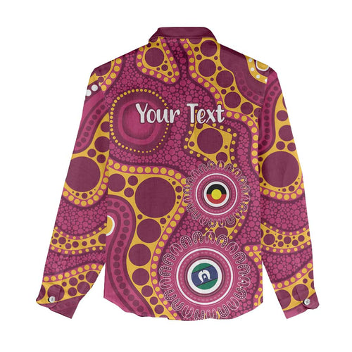 Broncos NAIDOC Week 2026 Personalised Women Casual Shirt 50 Years of Deadly Aboriginal Art