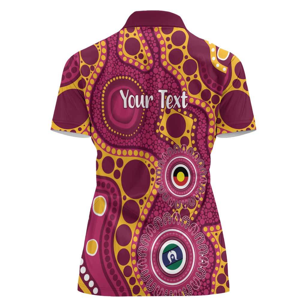 Broncos NAIDOC Week 2026 Personalised Women Polo Shirt 50 Years of Deadly Aboriginal Art