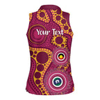 Broncos NAIDOC Week 2026 Personalised Women Sleeveless Polo Shirt 50 Years of Deadly Aboriginal Art