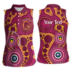 Broncos NAIDOC Week 2026 Personalised Women Sleeveless Polo Shirt 50 Years of Deadly Aboriginal Art