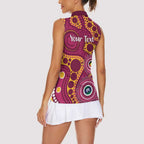 Broncos NAIDOC Week 2026 Personalised Women Sleeveless Polo Shirt 50 Years of Deadly Aboriginal Art