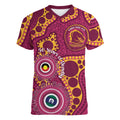 Broncos NAIDOC Week 2026 Personalised Women V-Neck T-Shirt 50 Years of Deadly Aboriginal Art