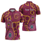 Broncos NAIDOC Week 2026 Personalised Zipper Polo Shirt 50 Years of Deadly Aboriginal Art