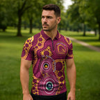 Broncos NAIDOC Week 2026 Personalised Zipper Polo Shirt 50 Years of Deadly Aboriginal Art