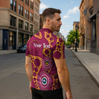 Broncos NAIDOC Week 2026 Personalised Zipper Polo Shirt 50 Years of Deadly Aboriginal Art