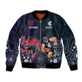 Demons And Blues Football Bomber Jacket Melbourne And Calrton Mascots Aboriginal Art