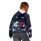 Demons And Blues Football Kid Hoodie Melbourne And Calrton Mascots Aboriginal Art