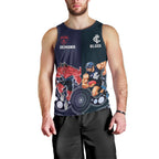 Demons And Blues Football Men Tank Top Melbourne And Calrton Mascots Aboriginal Art