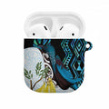 New Zealand Silver Fern Tui Bird AirPods Case Maori Kowhai Paua Shell Taniko Motifs - Aussie Hoodie