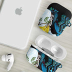 New Zealand Silver Fern Tui Bird AirPods Case Maori Kowhai Paua Shell Taniko Motifs - Aussie Hoodie
