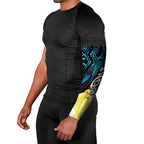 New Zealand Silver Fern Tui Bird Arm Sleeves Maori Kowhai Paua Shell Taniko Motifs - Aussie Hoodie