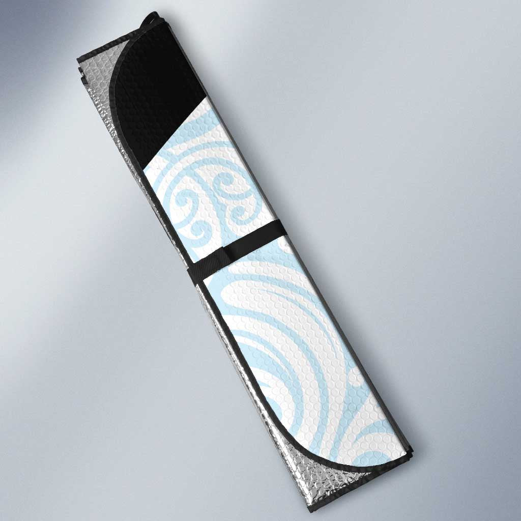 New Zealand Silver Fern Tui Bird Auto Sun Shade Maori Kowhai Paua Shell Taniko Motifs - Aussie Hoodie