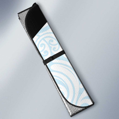 New Zealand Silver Fern Tui Bird Auto Sun Shade Maori Kowhai Paua Shell Taniko Motifs - Aussie Hoodie