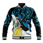 New Zealand Silver Fern Tui Bird Baseball Jacket Maori Kowhai Paua Shell Taniko Motifs