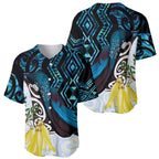 New Zealand Silver Fern Tui Bird Baseball Jersey Maori Kowhai Paua Shell Taniko Motifs