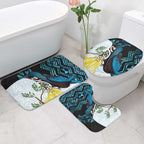 New Zealand Silver Fern Tui Bird Bathroom Set Maori Kowhai Paua Shell Taniko Motifs - Aussie Hoodie