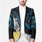 New Zealand Silver Fern Tui Bird Blazer Maori Kowhai Paua Shell Taniko Motifs - Aussie Hoodie