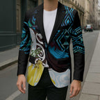 New Zealand Silver Fern Tui Bird Blazer Maori Kowhai Paua Shell Taniko Motifs - Aussie Hoodie