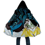 New Zealand Silver Fern Tui Bird Cloak Maori Kowhai Paua Shell Taniko Motifs - Aussie Hoodie
