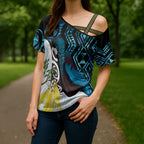 New Zealand Silver Fern Tui Bird Cross Shoulder Shirt Maori Kowhai Paua Shell Taniko Motifs - Aussie Hoodie