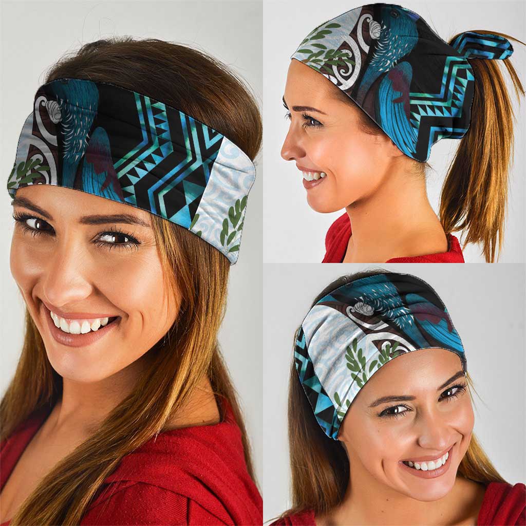 New Zealand Silver Fern Tui Bird Neck Gaiter Maori Kowhai Paua Shell Taniko Motifs - Aussie Hoodie