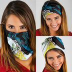 New Zealand Silver Fern Tui Bird Neck Gaiter Maori Kowhai Paua Shell Taniko Motifs - Aussie Hoodie