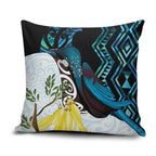 New Zealand Silver Fern Tui Bird Pillow Cover Maori Kowhai Paua Shell Taniko Motifs - Aussie Hoodie