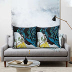 New Zealand Silver Fern Tui Bird Pillow Cover Maori Kowhai Paua Shell Taniko Motifs - Aussie Hoodie